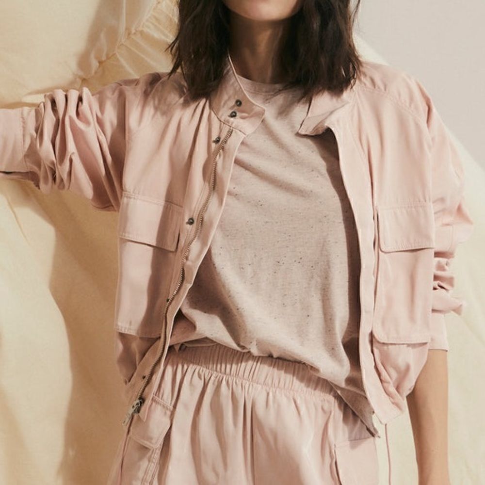NWT ATM Cotton Pink Boxy Crop Tee XL